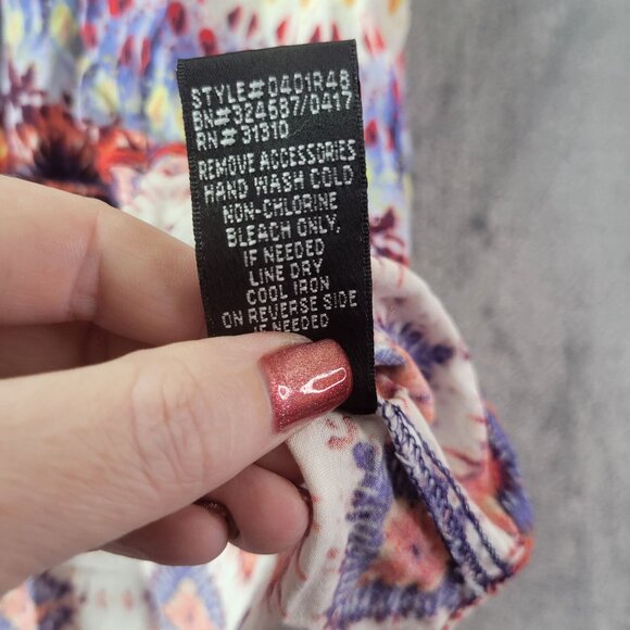 AGB Womens XL‎ Sleeveless Tank Top Boho Festival Multicolor Aztec Print - Picture 8 of 9